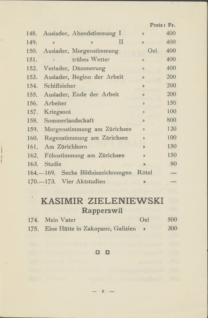 Katalog Kunsthaus Zürich 1916